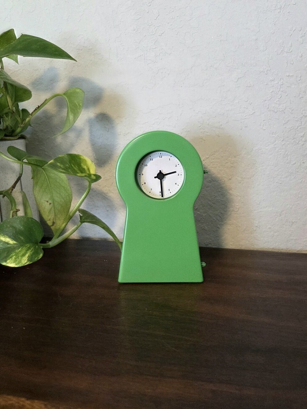 Vintage  Ikea PS1995 Green Keyhole Table Clock 90s Tested Works